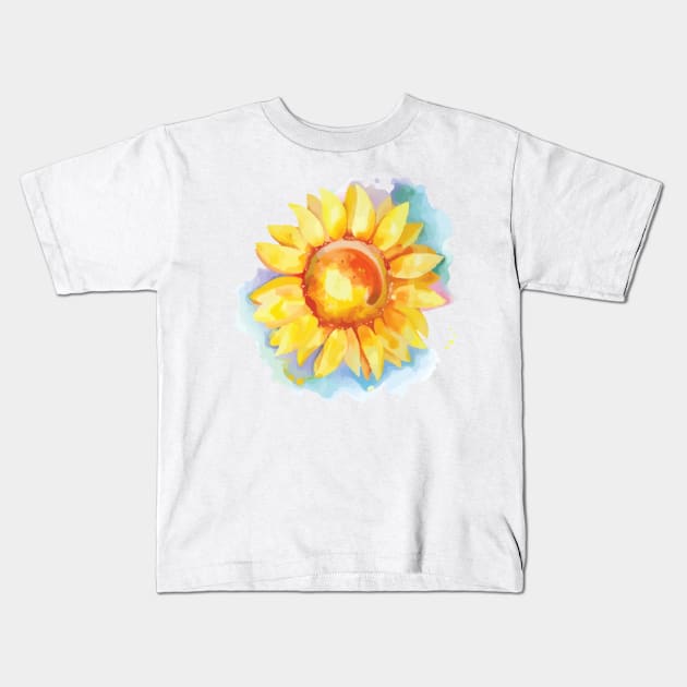 Sunflower Kids T-Shirt by snowshade